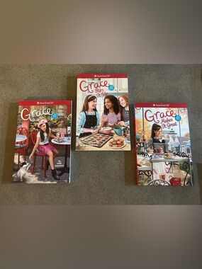 American Girl “GRACE”  Books: 1-Girl of the Year 2-Stirs It Up 3-Makes It Great